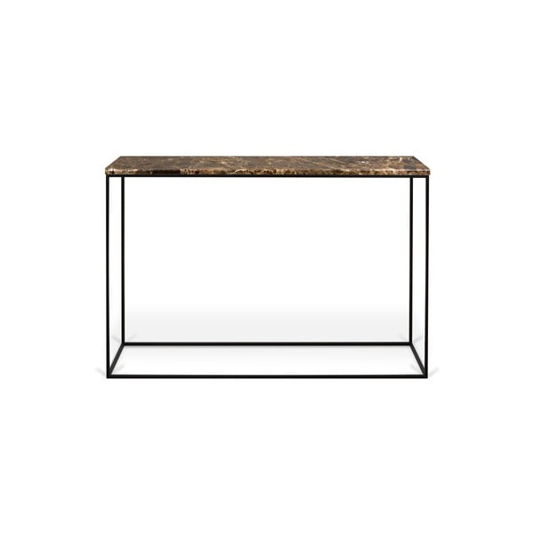 Konzolový stolík s doskou z hnedého mramoru TemaHome Gleam