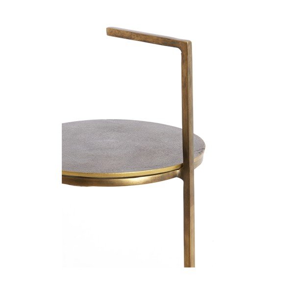 Okrúhly odkladací stolík s doskou z kameňa ø 26 cm Leda – Light & Living-image-4