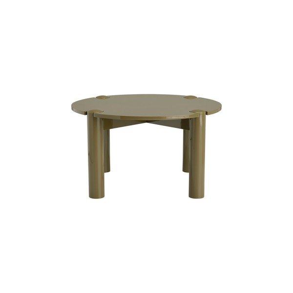 Khaki okrúhly konferenčný stolík z MDF ø 80 cm Pussel – Ellos Home