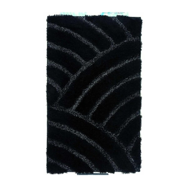 Čierna predložka do kúpeľne Confetti Bathmats Karya, 60 x 100 cm