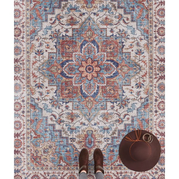 Červeno-modrý koberec Nouristan Anthea, 80 x 150 cm-image-2