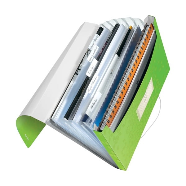 Zelená aktovka s priehradkami Leitz-image-2