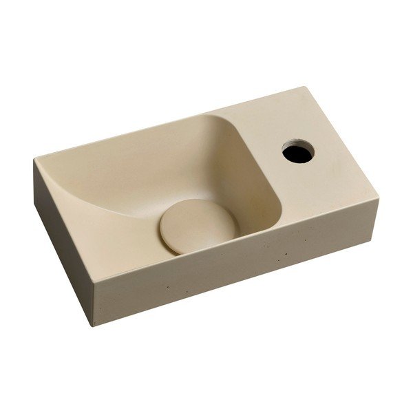 Krémové betónové umývadlo 31x17 cm Piccolino – Sapho