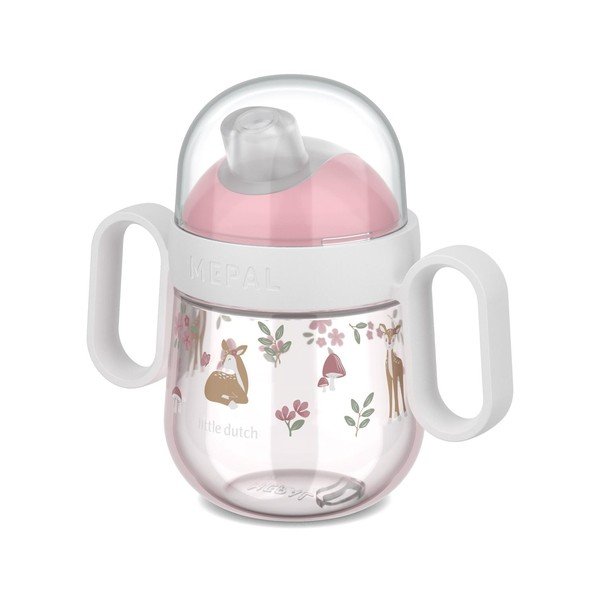 Svetloružový plastový detský hrnček 200 ml Fairy Garden by Little Dutch – Mepal
