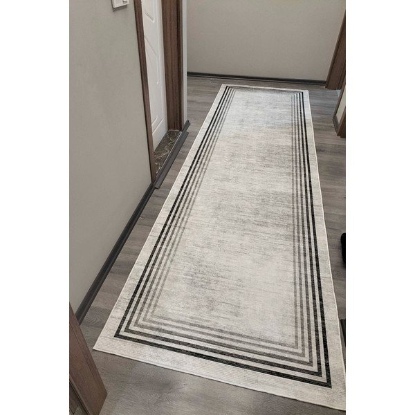 Krémovobiely prateľný behúň 80x300 cm Simpio – Vitaus-image-1