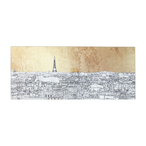 Zasklený obraz Kare Design Paris View, 120 × 50 cm