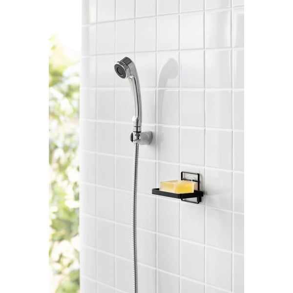 Čierna samodržiaca kovová nádobka na mydlo Film Hook – YAMAZAKI-image-4