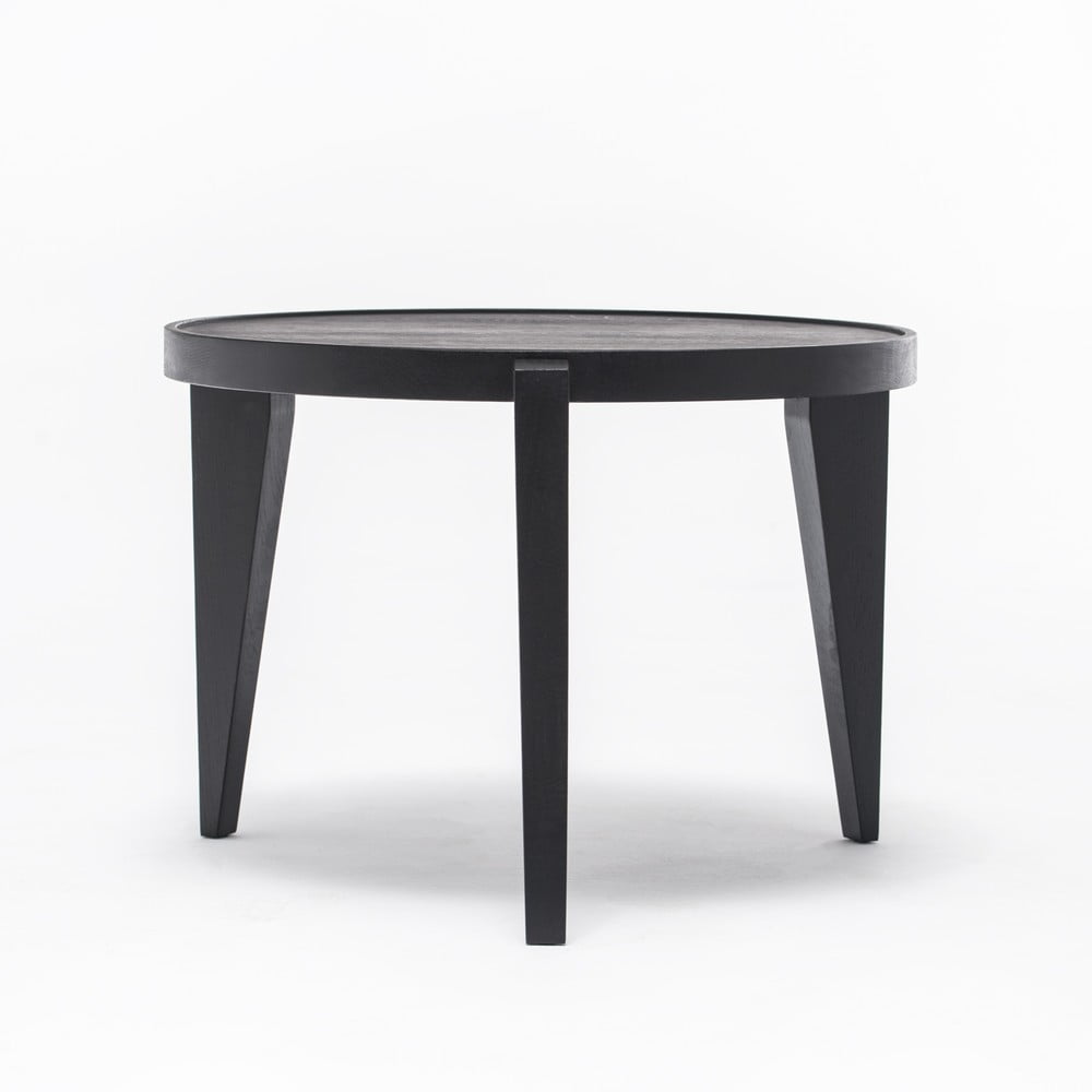 Dubový kávový stolík Bontri, 60x44 cm, čierny