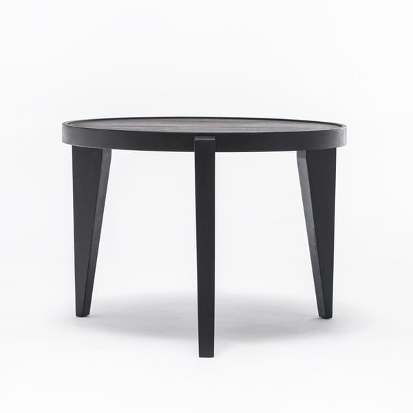 Dubový kávový stolík Bontri, 60x44 cm, čierny