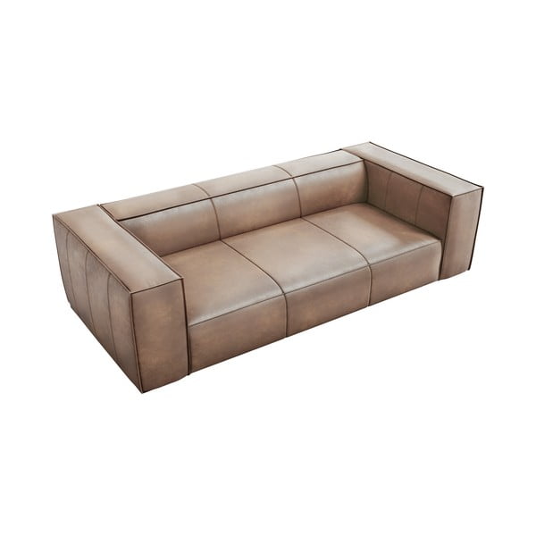 Svetlohnedá kožená pohovka 227 cm Madame - Windsor & Co Sofas-image-3