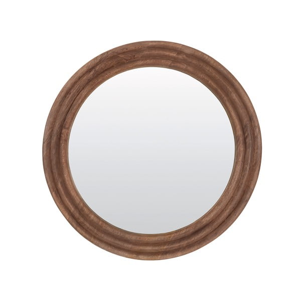 Nástenné zrkadlo s dreveným rámom ø 100 cm Florion – Light & Living