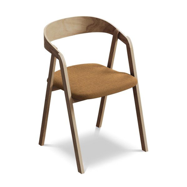 Jedálenské kreslo z masívneho dreva v terakotovej farbe Erika – Makamii