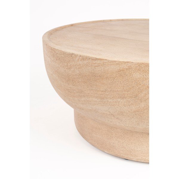 Okrúhly konferenčný stolík v dekore kameňa v prírodnej farbe ø 80 cm Noble – Zuiver-image-3