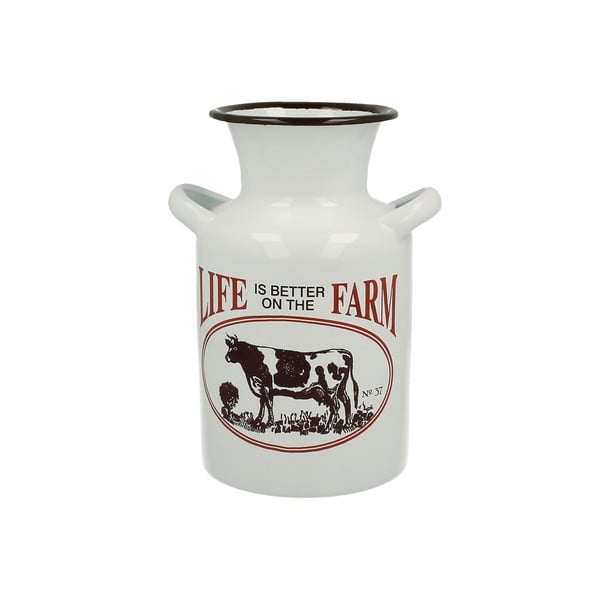 Smaltovaný džbán na mlieko Duo Gift Cow Farm