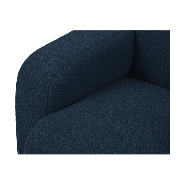 Tmavomodrá rohová pohovka z textílie bouclé (pravý roh) Molino – Micadoni Home-image-1