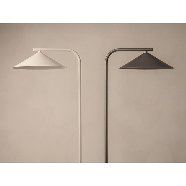 Krémovobiela kovová stojacia lampa (výška  160 cm) Nocte – Micadoni -image-4