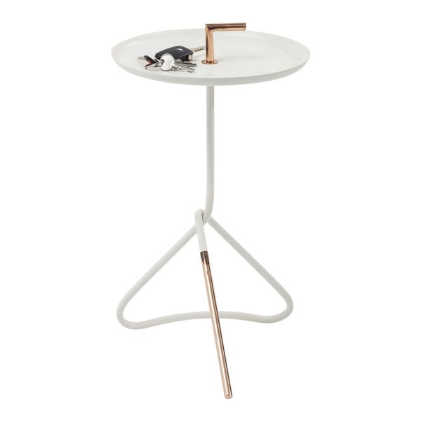 Biely odkladací stolík Kare Design Nodo, ⌀ 30 cm