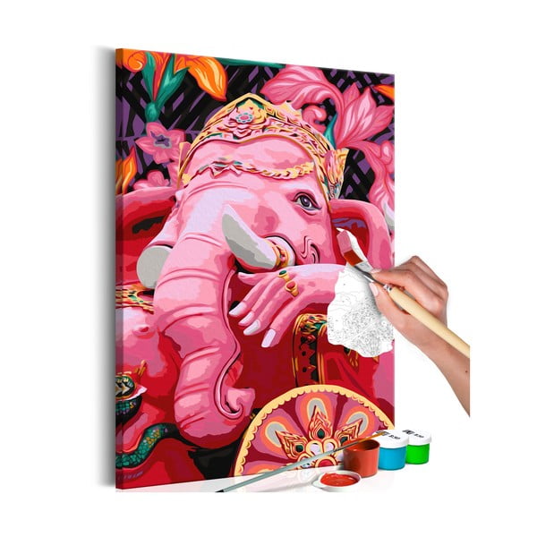 DIY set na tvorbu vlastného obrazu na plátne Artgeist Ganesha, 60 × 40 cm