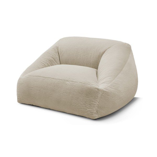 Béžový sedací vak z umelej kožušiny Lilibet – Bobochic Paris