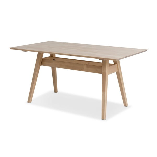 Ručne vyrobený jedálenský stôl z masívneho brezového dreva  Kiteen Notte, 75 × 85 × 140 cm