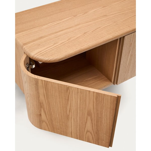 Závesná skrinka pod umývadlo v dekore jaseňa v prírodnej farbe 90x35 cm Salaya – Kave Home-image-4