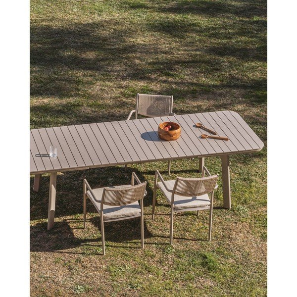Kovový záhradný jedálenský stôl 100x220 cm Izola – Kave Home-image-2
