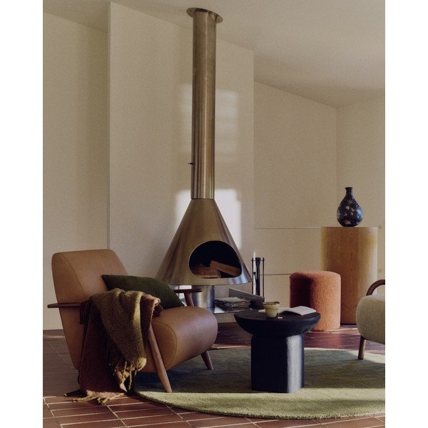 Zelený okrúhly koberec ø 200 cm Empuries – Kave Home-image-2