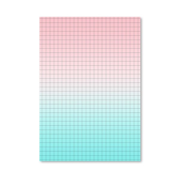 Plagát Americanflat Pink And Light Blue Geometry, 30 × 42 cm