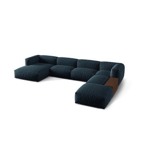 Tmavomodrá modulárna rohová pohovka (pravý roh/do tvaru "U") Martina – Micadoni Home-image-1