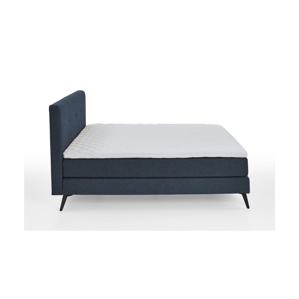 Tmavomodrá boxspring posteľ 180x200 cm ANCONA – Meise Möbel-image-2
