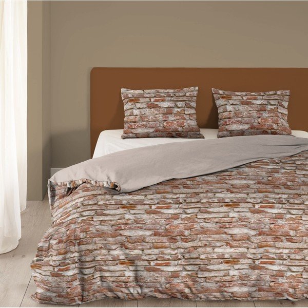 Obliečky z bavlny na dvojlôžko Good Morning Brick, 240 × 200 cm-image-1