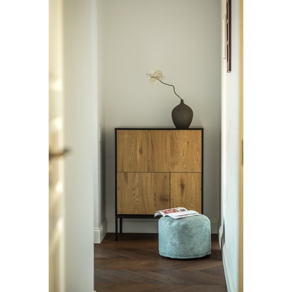 Menčestrový sedací vak v mentolovej farbe Mini – SLOWDOWN-image-1