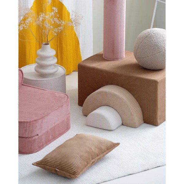 Hnedý menčestrový detský pohovkový vankúš Bolster – Wigiwama-image-2