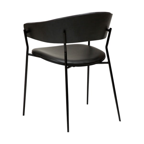 Matne čierne jedálenské kreslo s podrúčkami Crib – DAN-FORM Denmark-image-4