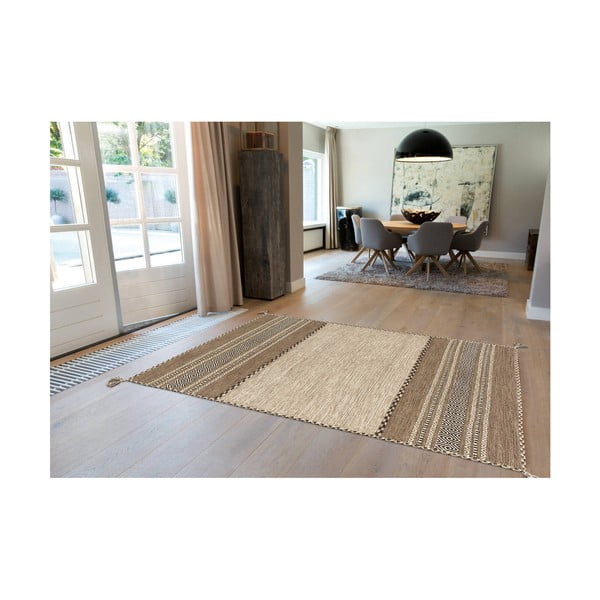 Ručne vyrábaný bavlnený koberec Arte Espina Navarro 2917 Elfenbein, 130 × 190 cm