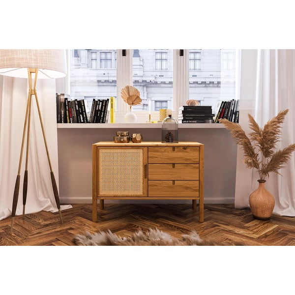 Nízka komoda z dubového dreva 97x69 cm Pola - The Beds-image-1