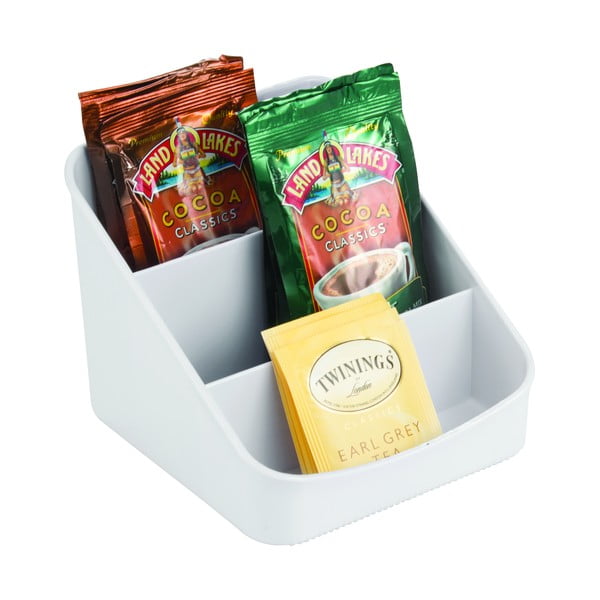 Sivý organizér s 3 priehradkami iDesign Linus, 16 x 14,5 cm-image-2