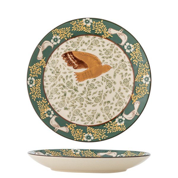 Zelený dezertný kameninový tanier ø 16 cm Hezha – Bloomingville-image-3