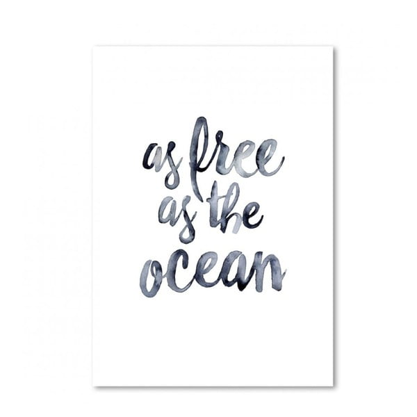 Plagát Leo La Douce As Free As The Ocean, 21 x 29,7 cm