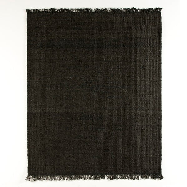 Čierny jutový koberec Thai Natura, 150 x 200 cm