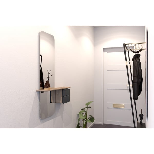 Predsieňová zostava v dekore duba v antracitovo-prírodnej farbe One More Look – UMAGE-image-4