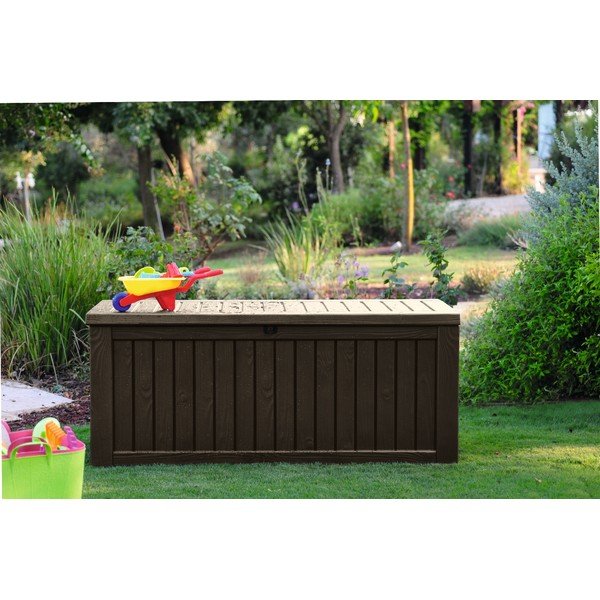 Tmavohnedý záhradný úložný box – Keter-image-1