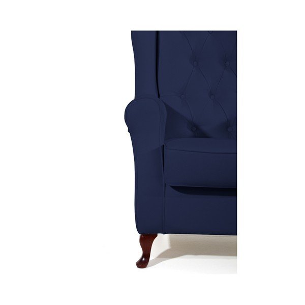 Tmavomodré kreslo ušiak Max Winzer Lex-image-3