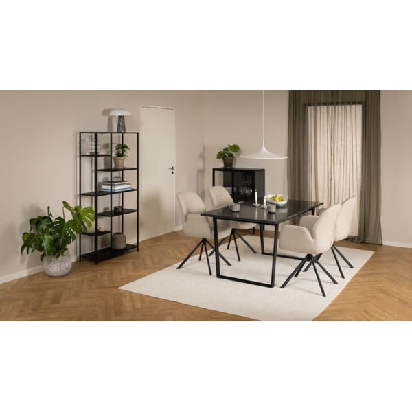 Čierna kovová knižnica 80x165 cm Newcastle – Actona-image-1