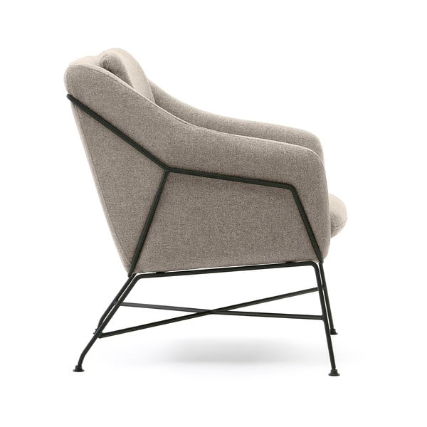 Béžové kreslo Brida – Kave Home-image-3