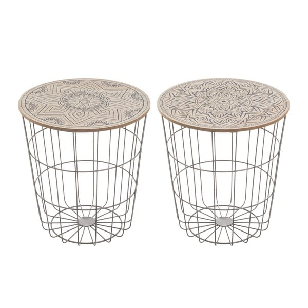 Okrúhle odkladacie stolíky v súprave 2 ks ø 40 cm – Casa Selección