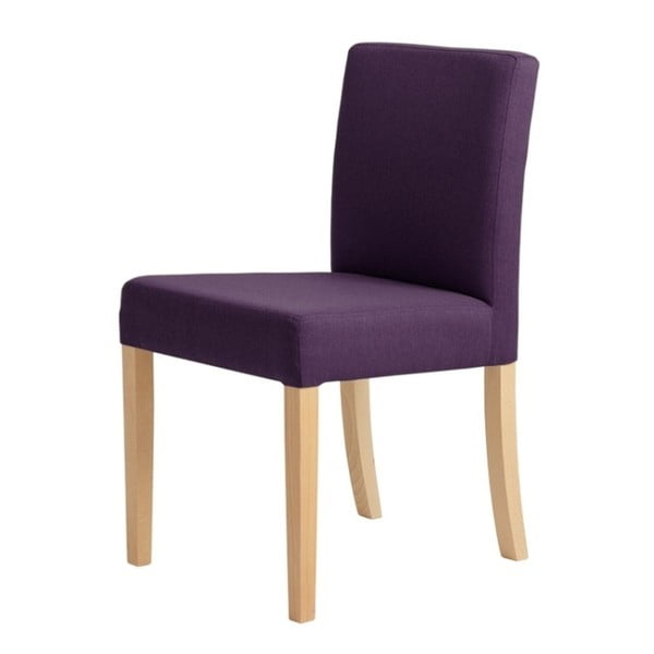 Fialová stolička s prírodnými nohami Custom Form Wilton