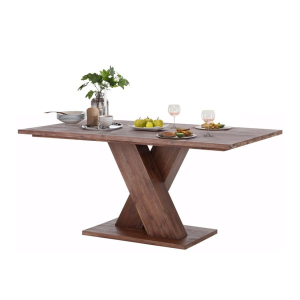 Tmavohnedý jedálenský stôl z masívneho akáciového dreva Støraa Cong, 1 x 2 m
