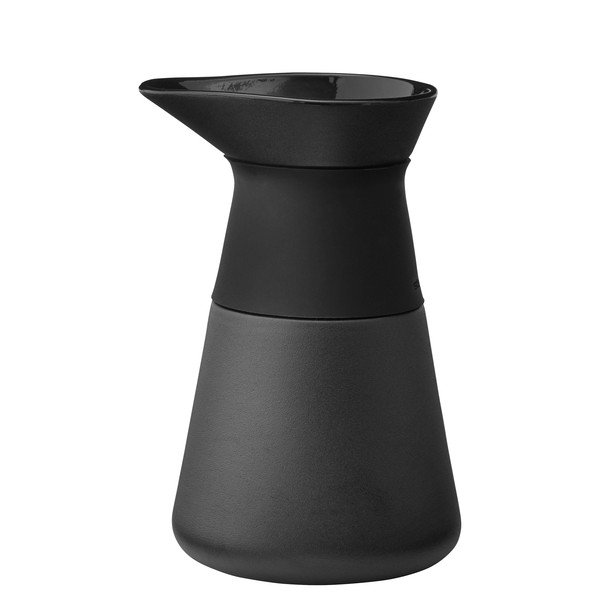 Čierna kameninová kanvička na mlieko 400 ml Theo – Stelton