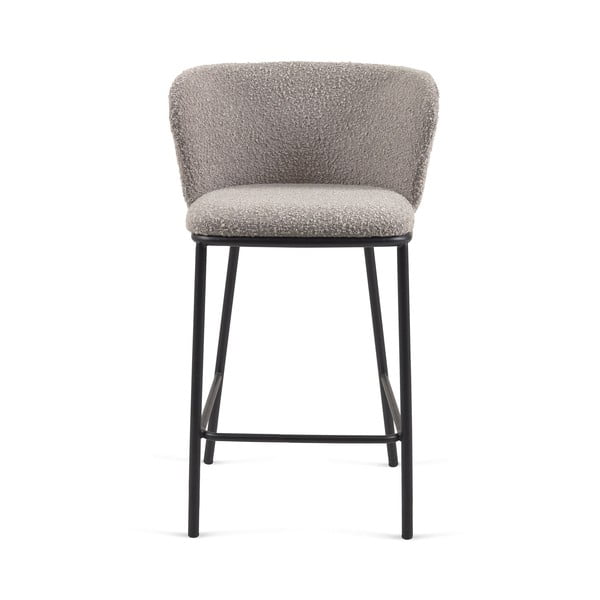 Svetlosivá barová stolička (výška sedadla 65 cm) Ciselia – Kave Home-image-2